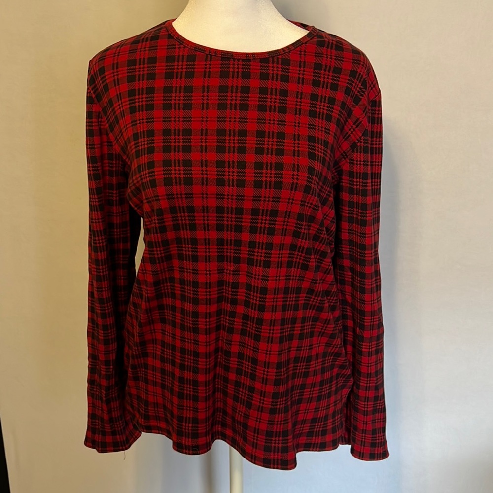 Plaid long sleeve tee